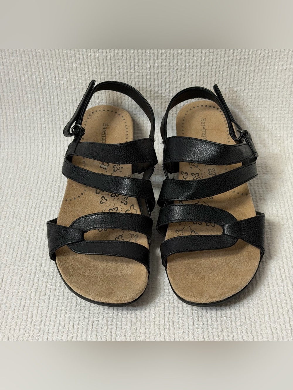 BareTraps Black Multi-Strap Comfort Sandals Sz 8.5W